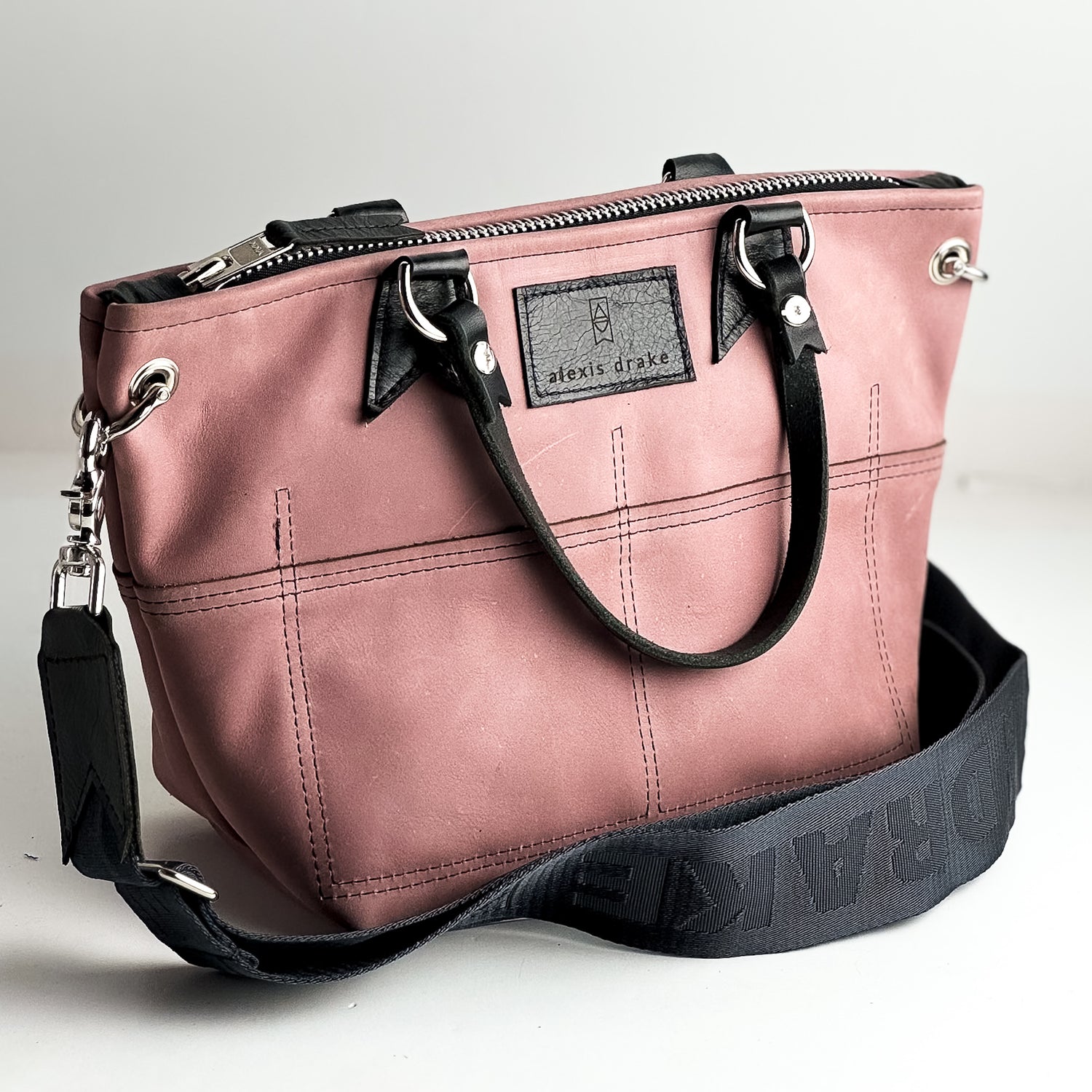 Urban Edge Collection | Coco Satchel + Crossbody | Distressed Pink Jade