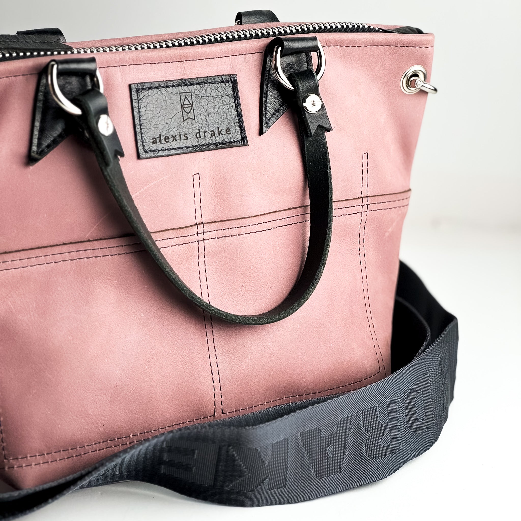 Urban Edge Collection | Coco Satchel + Crossbody | Distressed Pink Jade