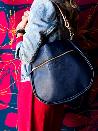 Color Theory Collection | Esther Shoulder Tote | Midnight Navy