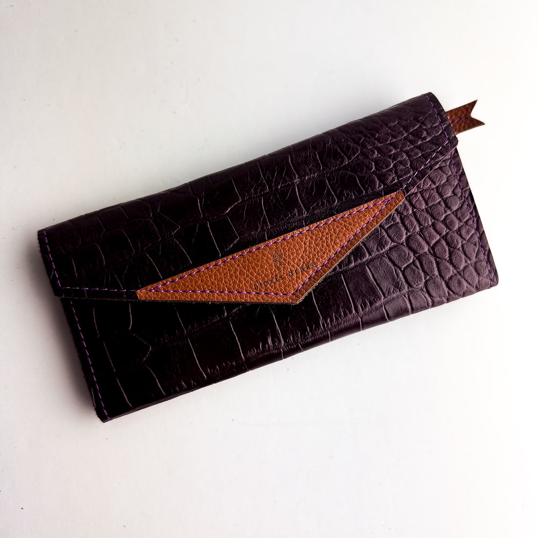Autumn Reverie Collection | Genevieve Wallet | Plum Croc
