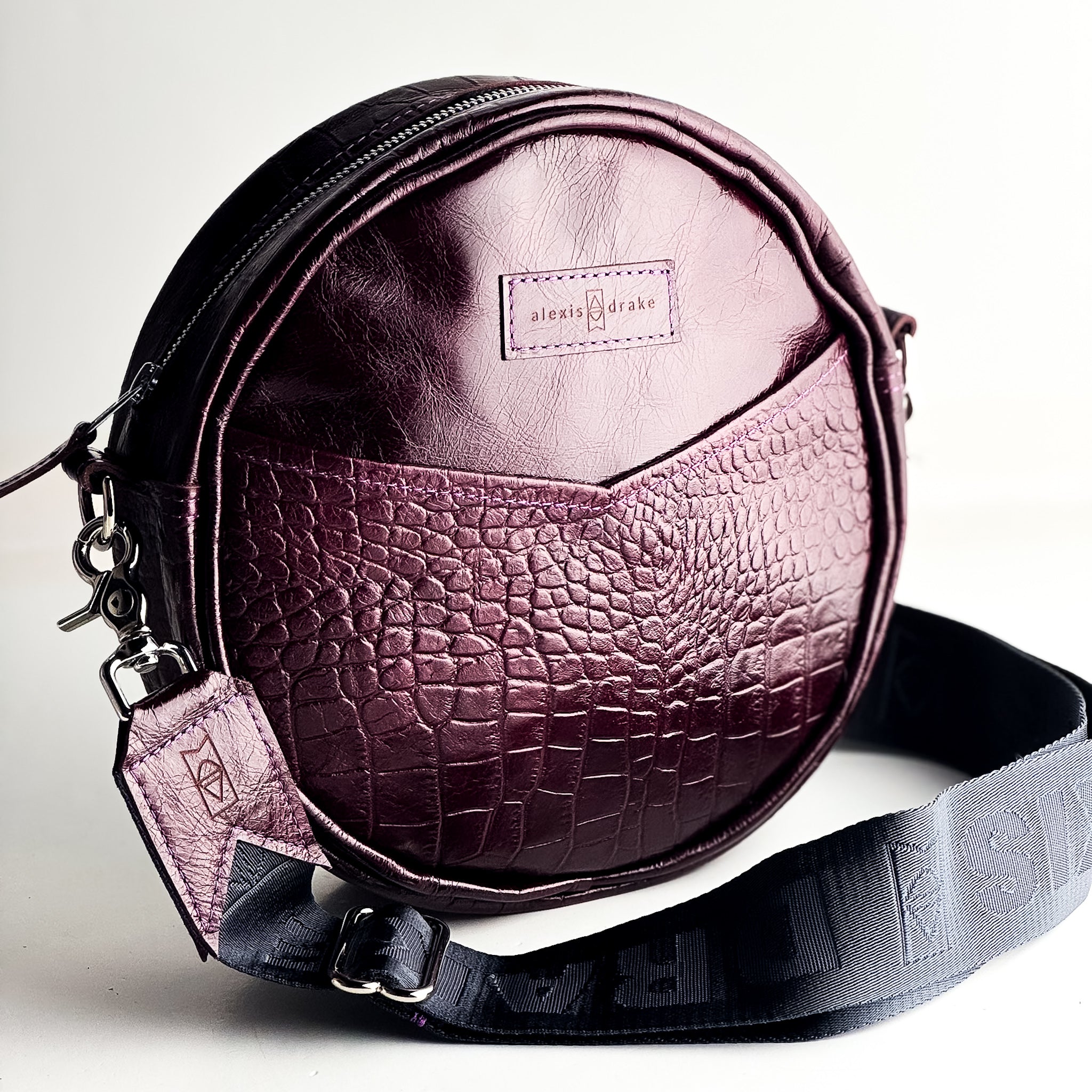Autumn Reverie Collection | Flicka Crossbody | Plum Croc