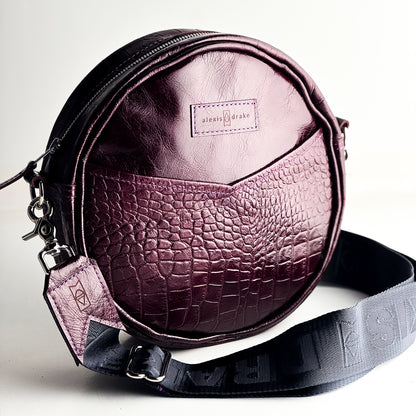 Autumn Reverie Collection | Flicka Crossbody | Plum Croc