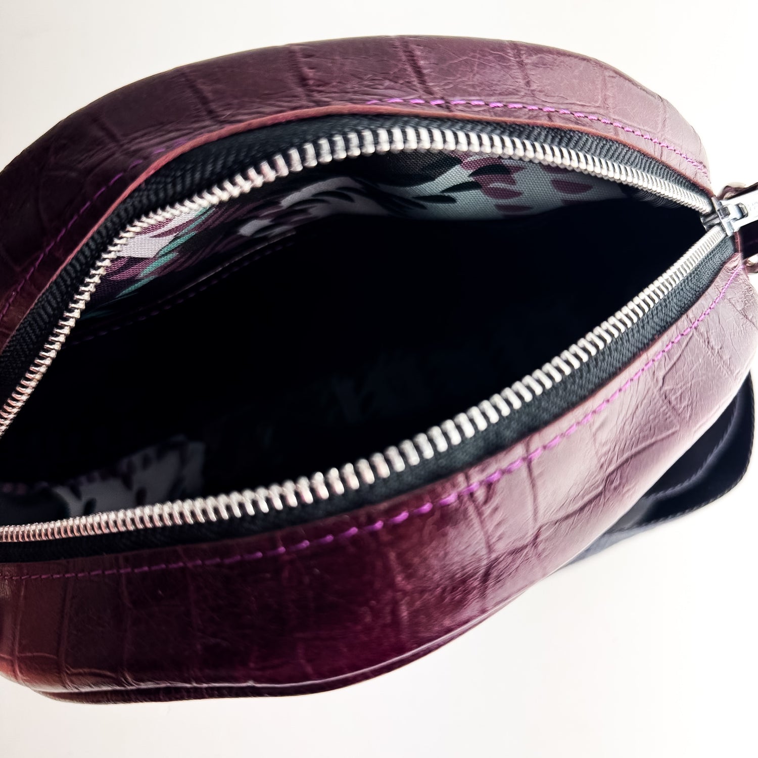 Autumn Reverie Collection | Flicka Crossbody | Plum Croc