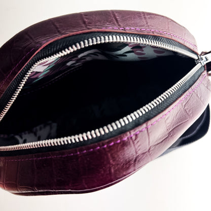 Autumn Reverie Collection | Flicka Crossbody | Plum Croc