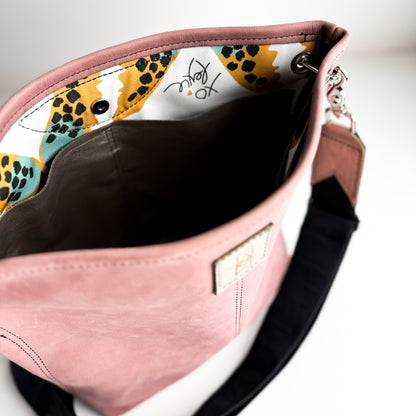 Urban Edge Collection | V-Tivoli Shoulder Tote | Distressed Pink Jade