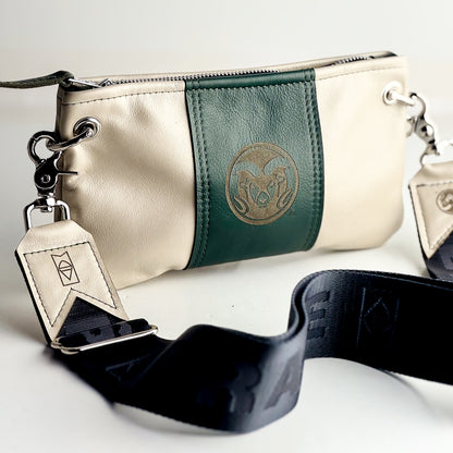 CSU Ram Collection | Belt Bag Clutch + Crossbody | Platinum + Forest
