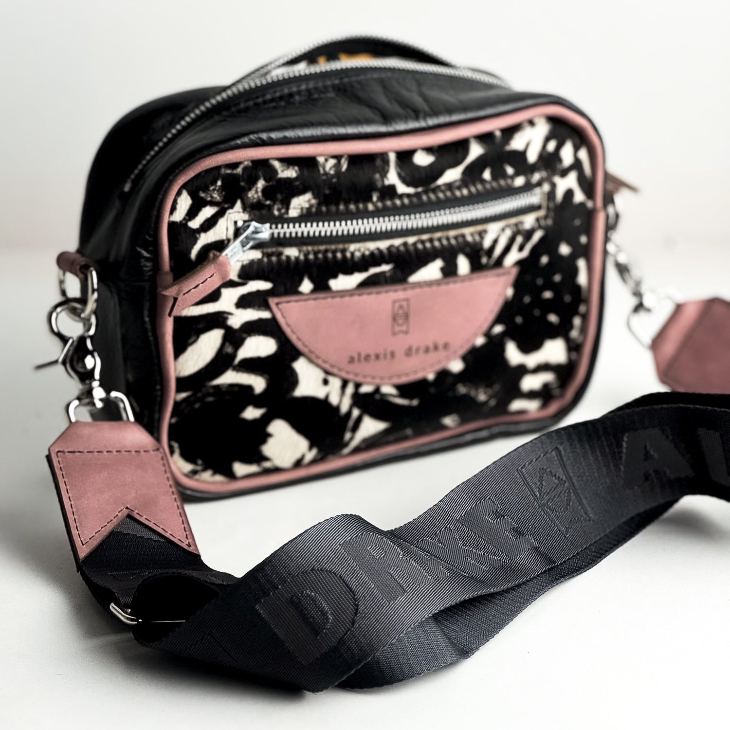 Urban Edge Collection | Maeve Crossbody | Newsprint Hair-on-Hide