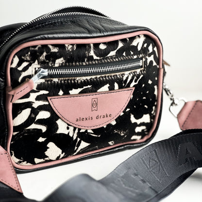 Urban Edge Collection | Maeve Crossbody | Newsprint Hair-on-Hide