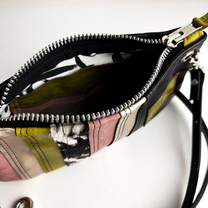 Urban Edge Collection | Rainbow Belt Bag Crossbody | Distressed Pink Jade + Iron Ore