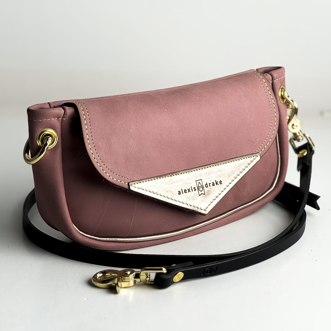 Practically Perfect Collection | Violet Clutch + Crossbody | Distressed Pink Jade