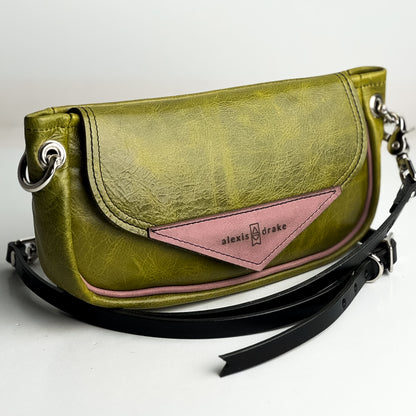 Urban Edge Collection | Violet Clutch + Crossbody | Olive Leaf