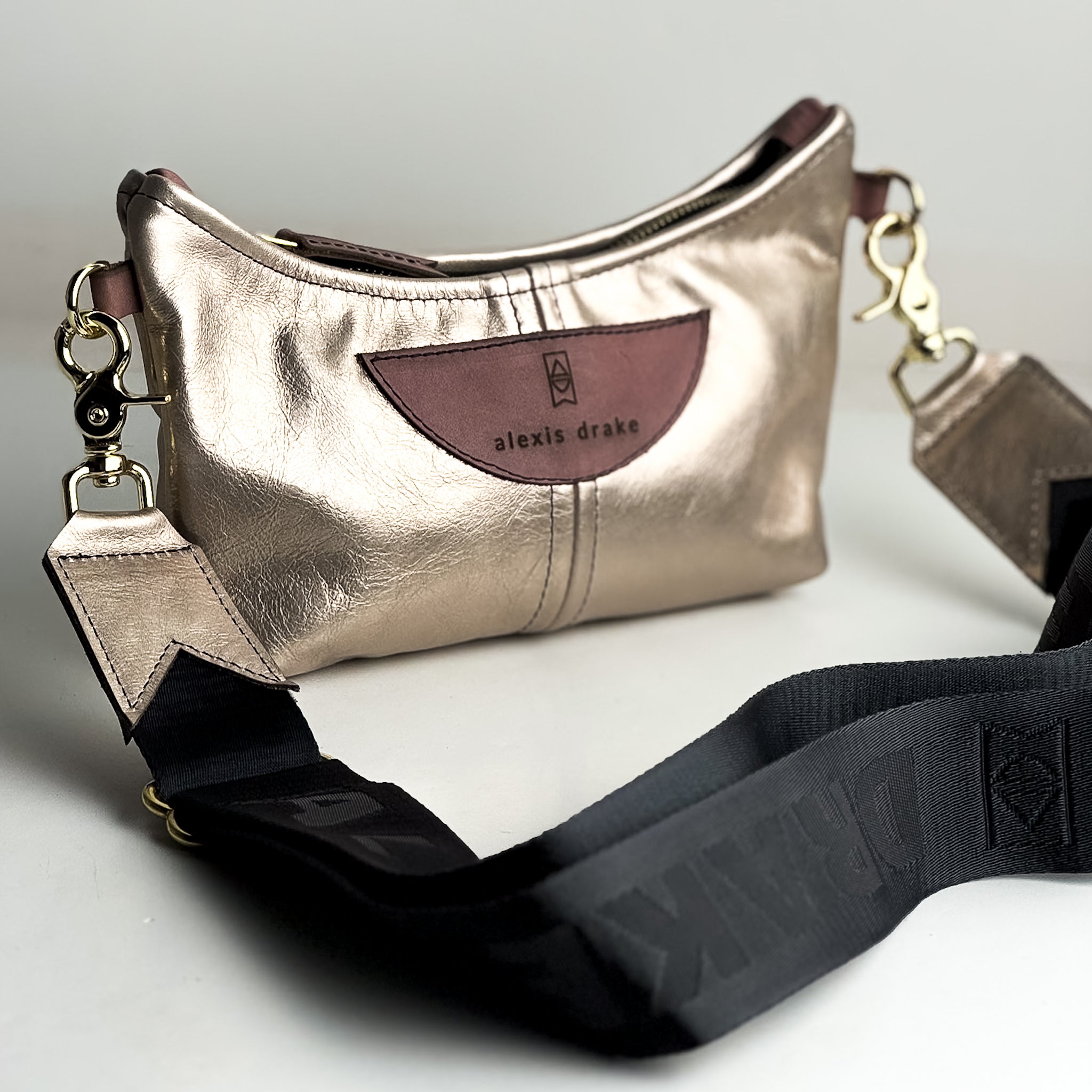 Urban Edge Collection | Penelope Crossbody | Champagne Steel