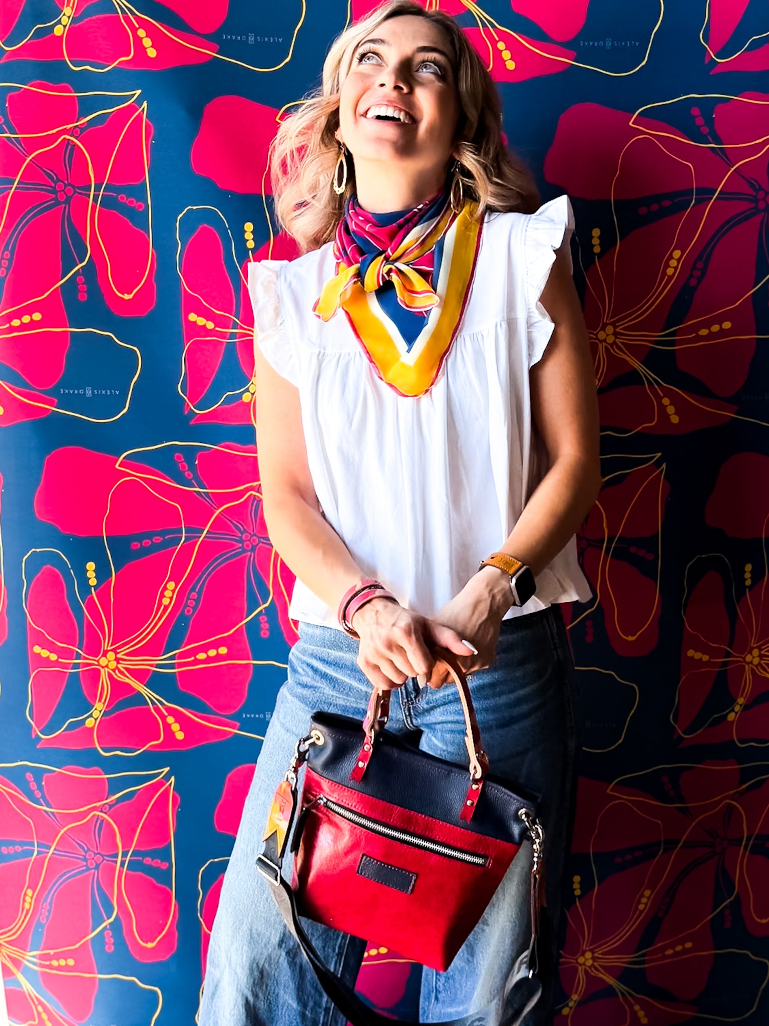 Pre-Order | Color Theory Collection | Amika Satchel + Crossbody | Midnight Navy + Wild Berry