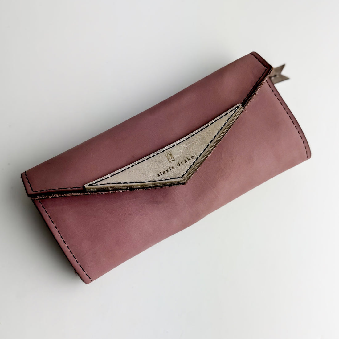 Urban Edge Collection | Genevieve Wallet | Distressed Pink Jade