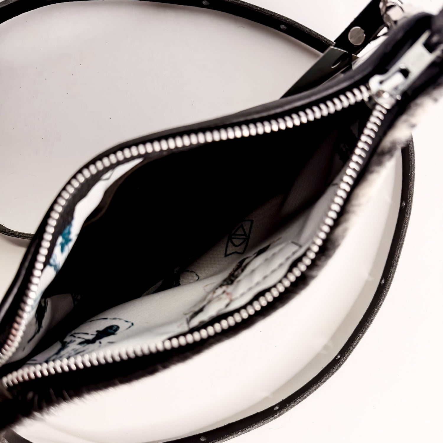 Rodeo Collection | Belt Bag Clutch + Crossbody | Black + White Hair-on-Hide + Black