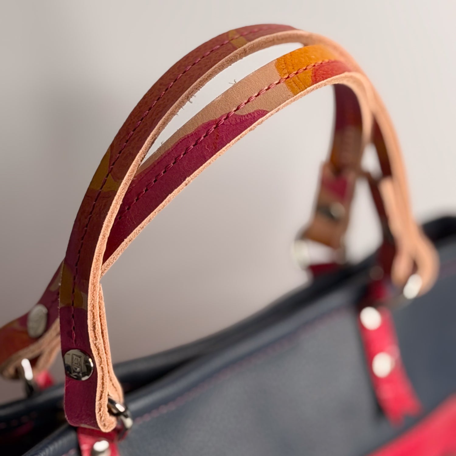 Pre-Order | Color Theory Collection | Amika Satchel + Crossbody | Midnight Navy + Wild Berry