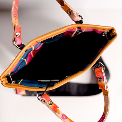 Color Theory Collection | Amika Satchel + Crossbody | Mustard + Midnight Navy