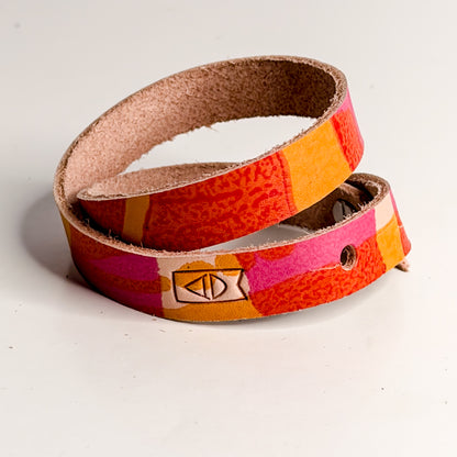 Color Theory Collection | Jewelry | Double Wrap Bracelet | Hand Painted