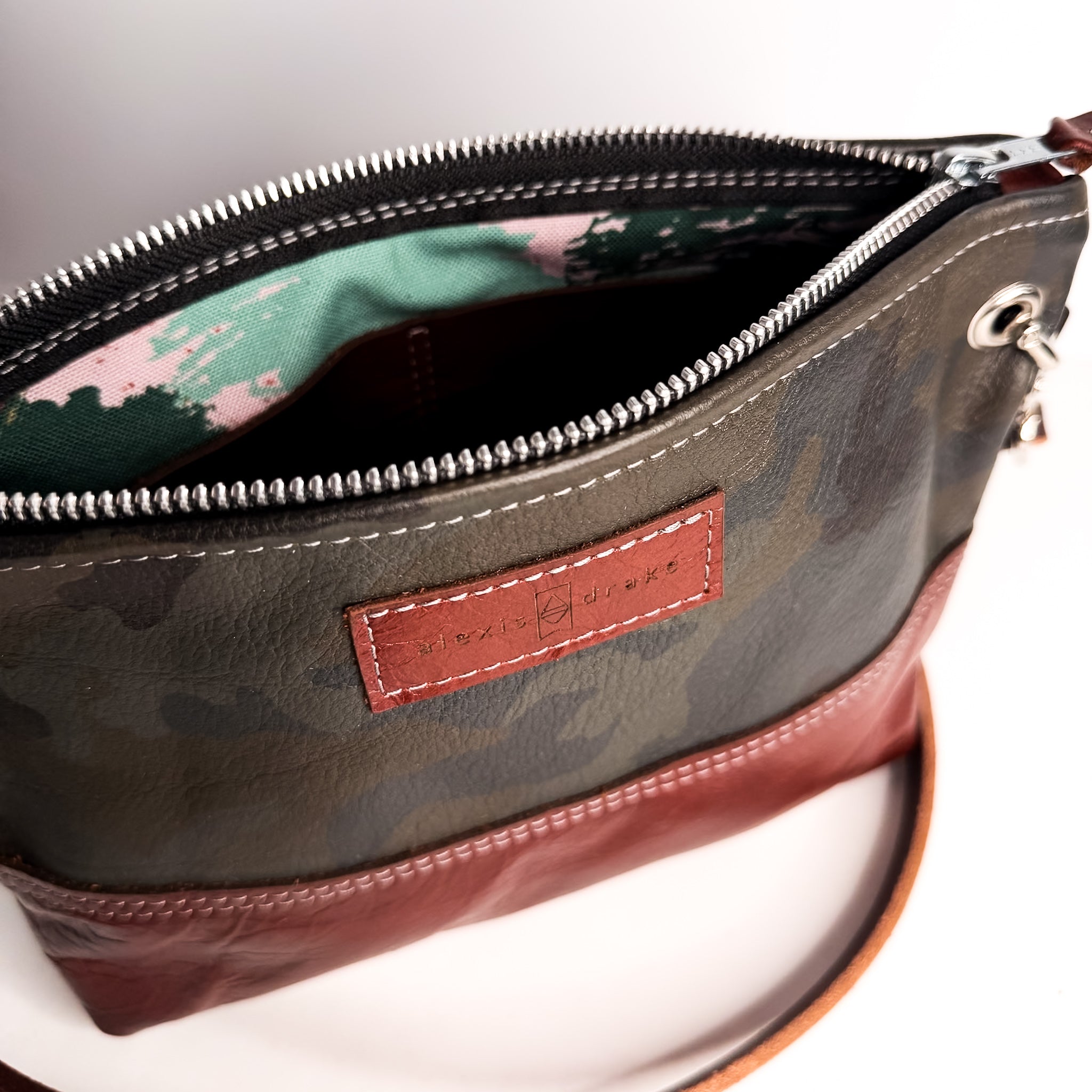 Open Range Collection | Tourist Crossbody | Camo + Rust