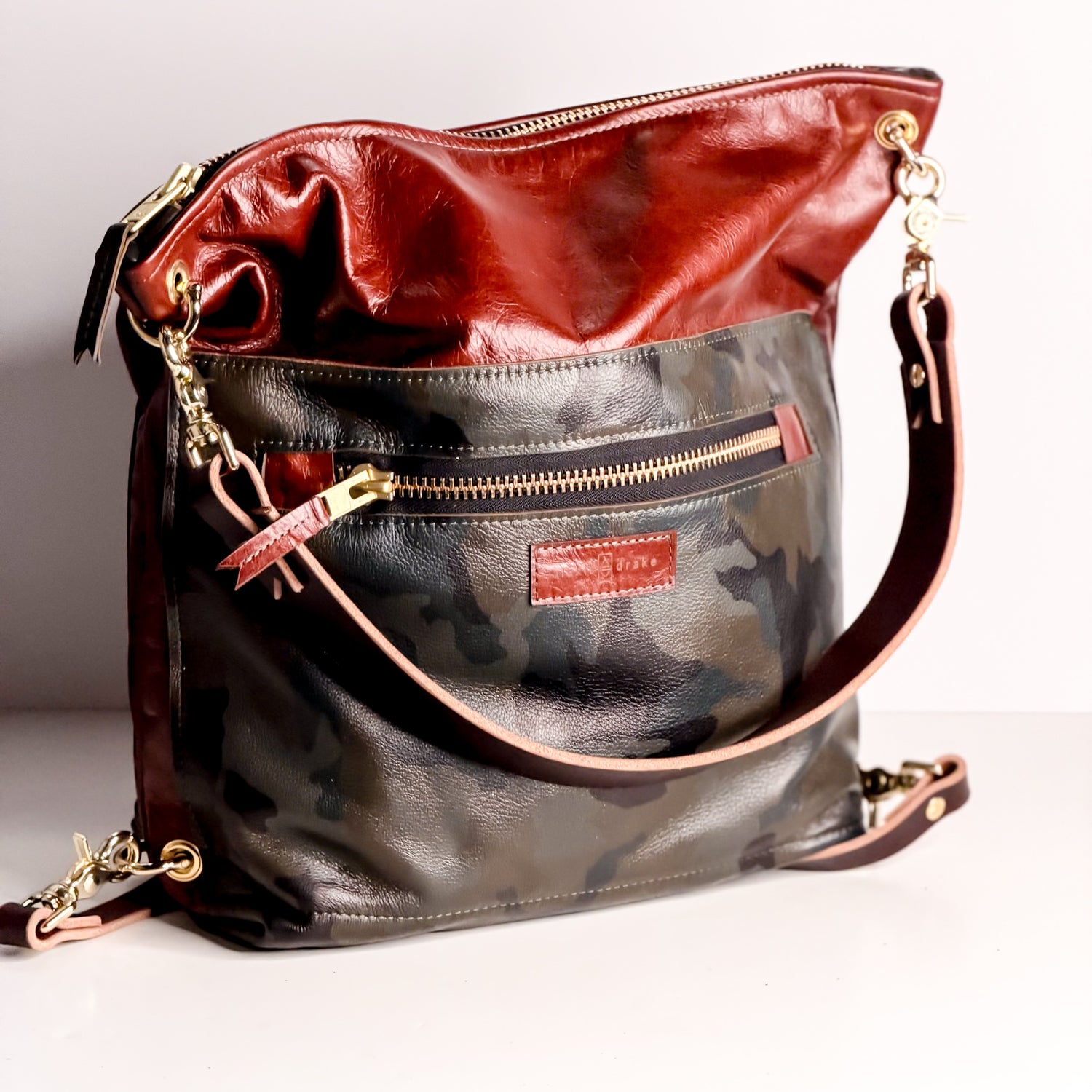 Open Range Collection | Backpack Shoulder Tote | Rust + Camo