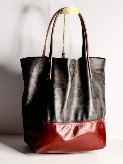 Open Range Collection | Market Tote | Camo + Rust