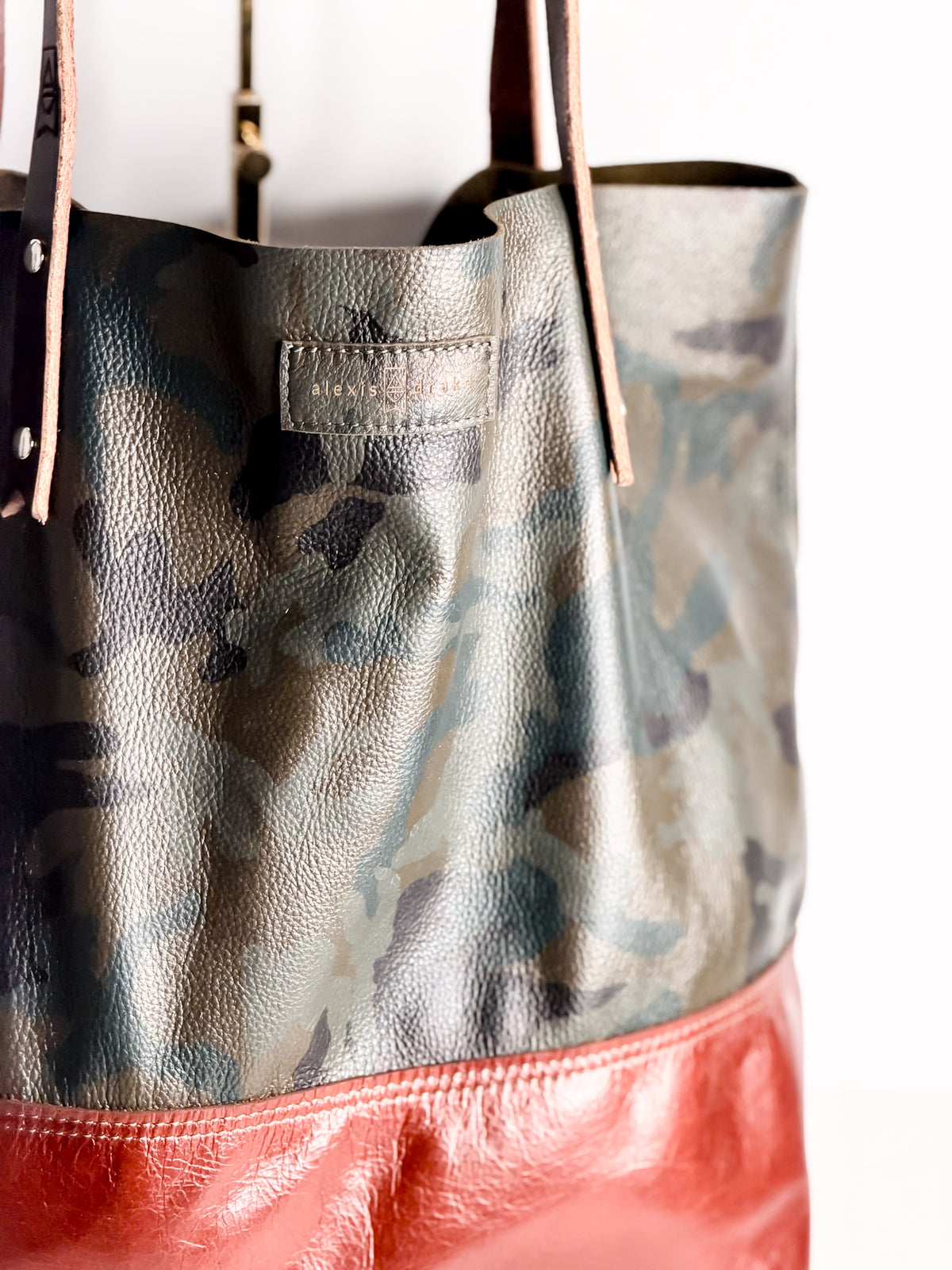 Open Range Collection | Market Tote | Camo + Rust