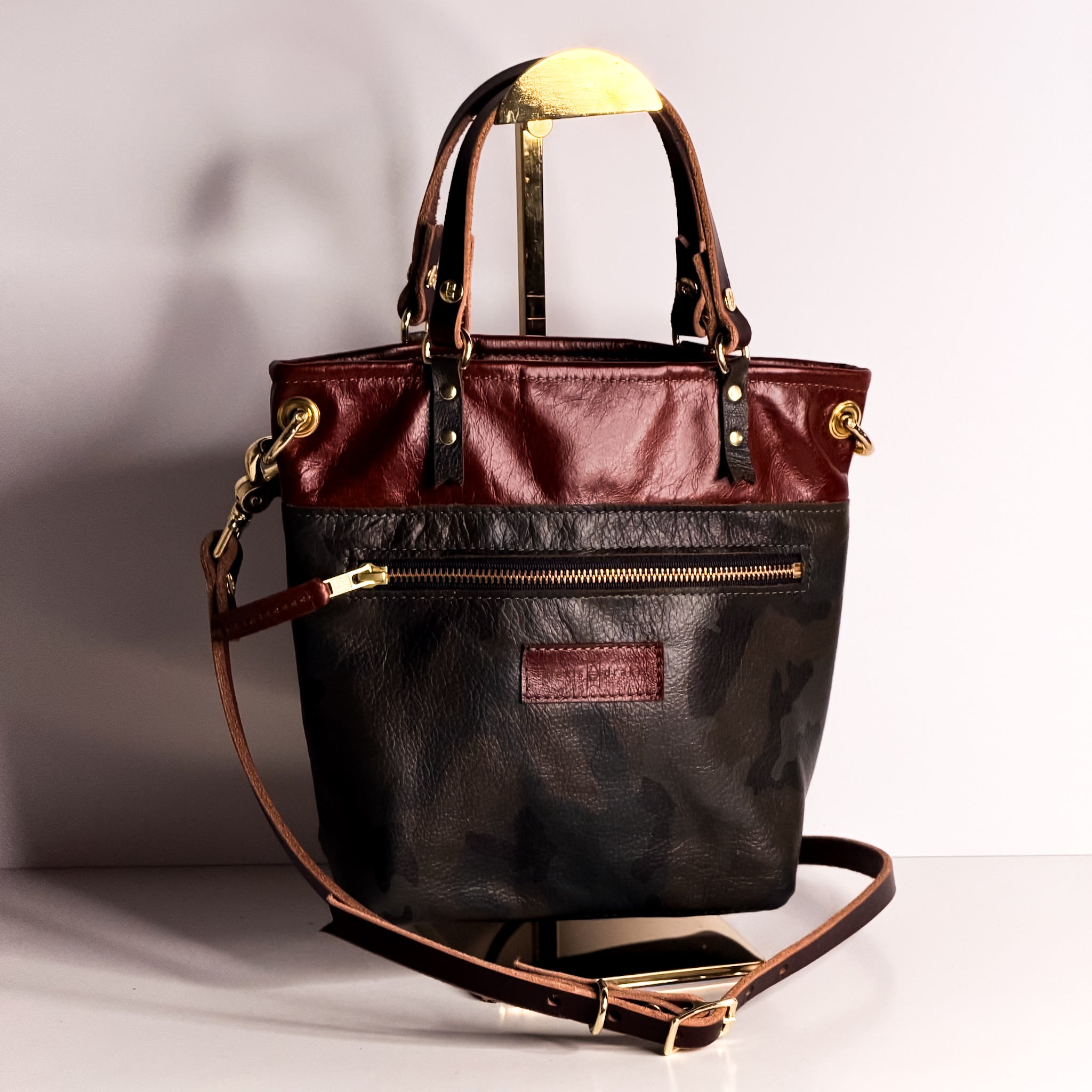 Open Range Collection | Amika Satchel + Crossbody | Rust + Camo