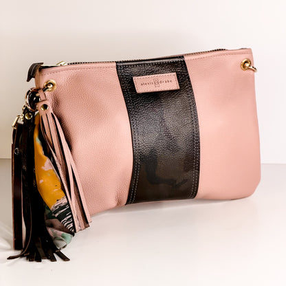 Open Range Collection | Jackie Wristlet + Crossbody | Dusty Rose + Camo