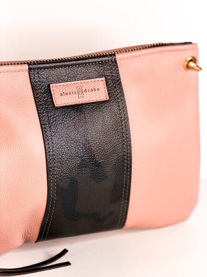 Open Range Collection | Jackie Wristlet + Crossbody | Dusty Rose + Camo