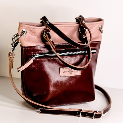 Open Range Collection | Amika Satchel + Crossbody | Dusty Rose + Rust