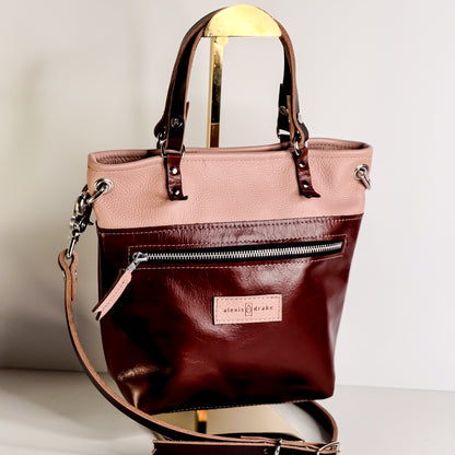 Open Range Collection | Amika Satchel + Crossbody | Dusty Rose + Rust