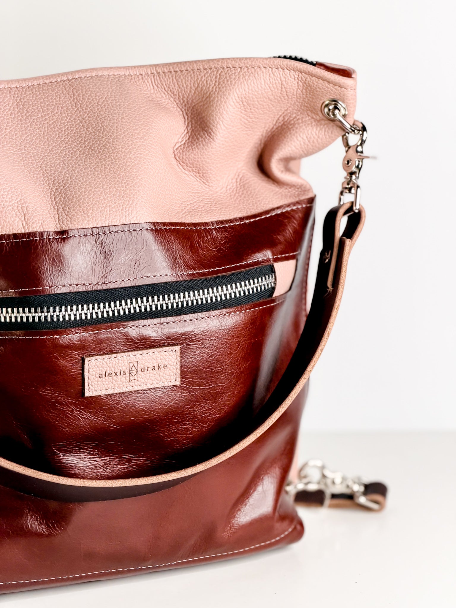 Open Range Collection | Backpack Shoulder Tote | Dusty Rose + Rust