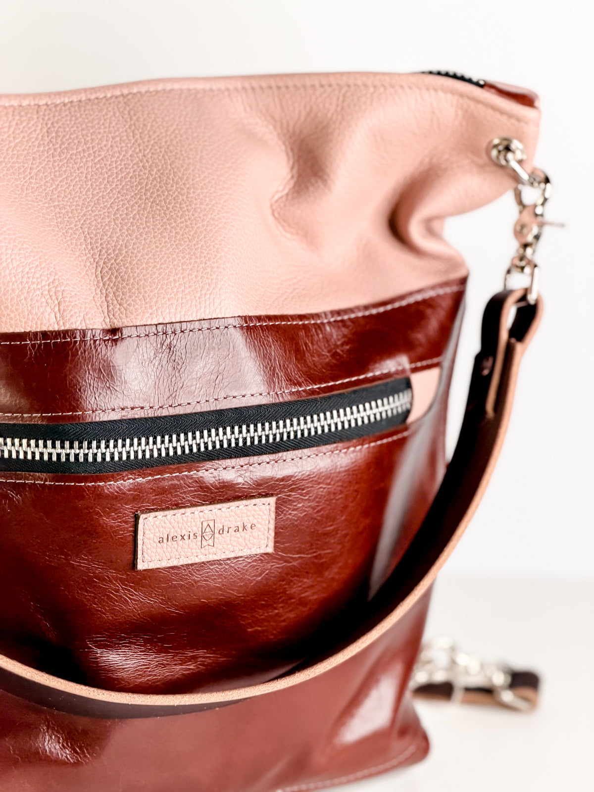 Open Range Collection | Backpack Shoulder Tote | Dusty Rose + Rust