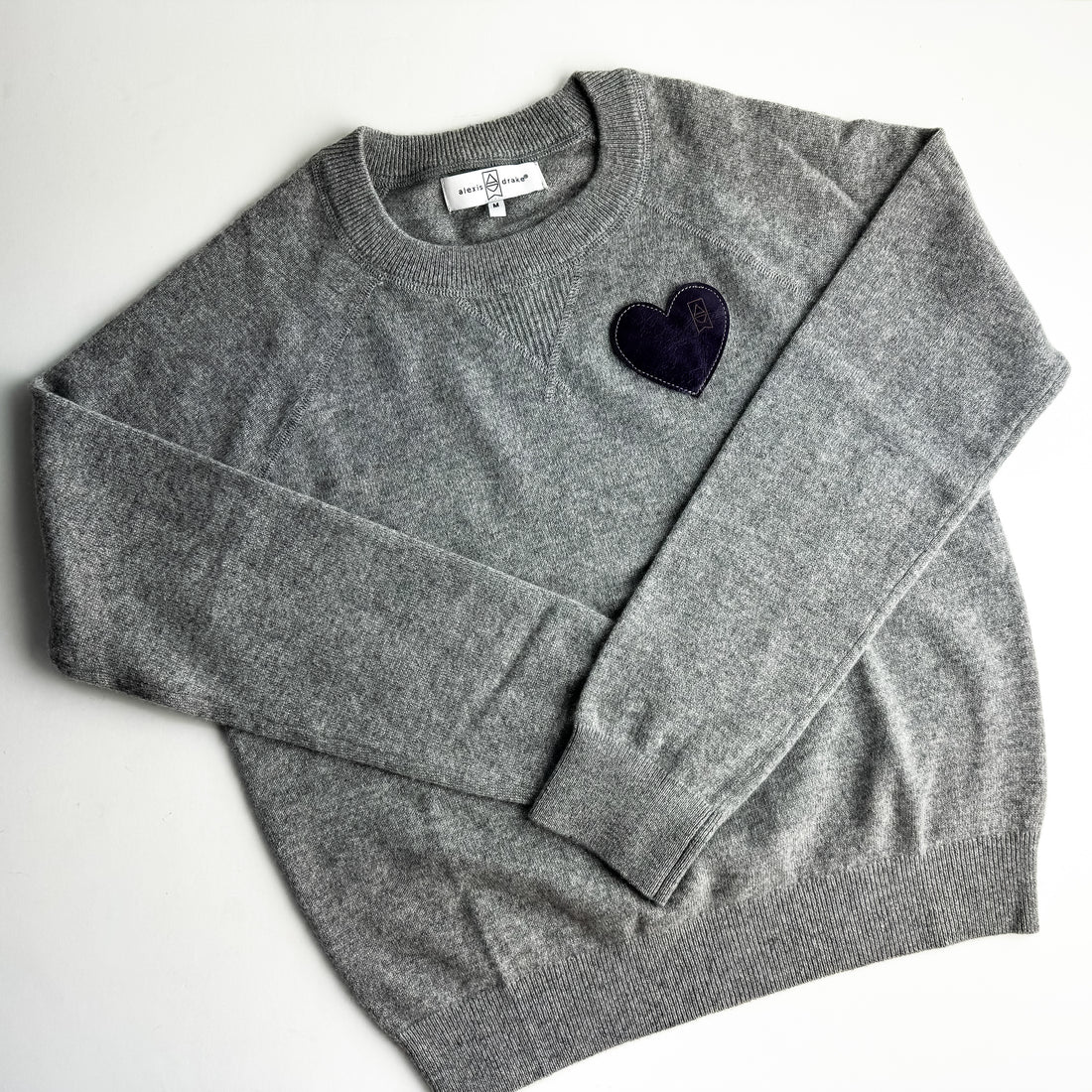 Cashmere + Cotton Collection | Fitted Cashmere Sweater | Heather Grey