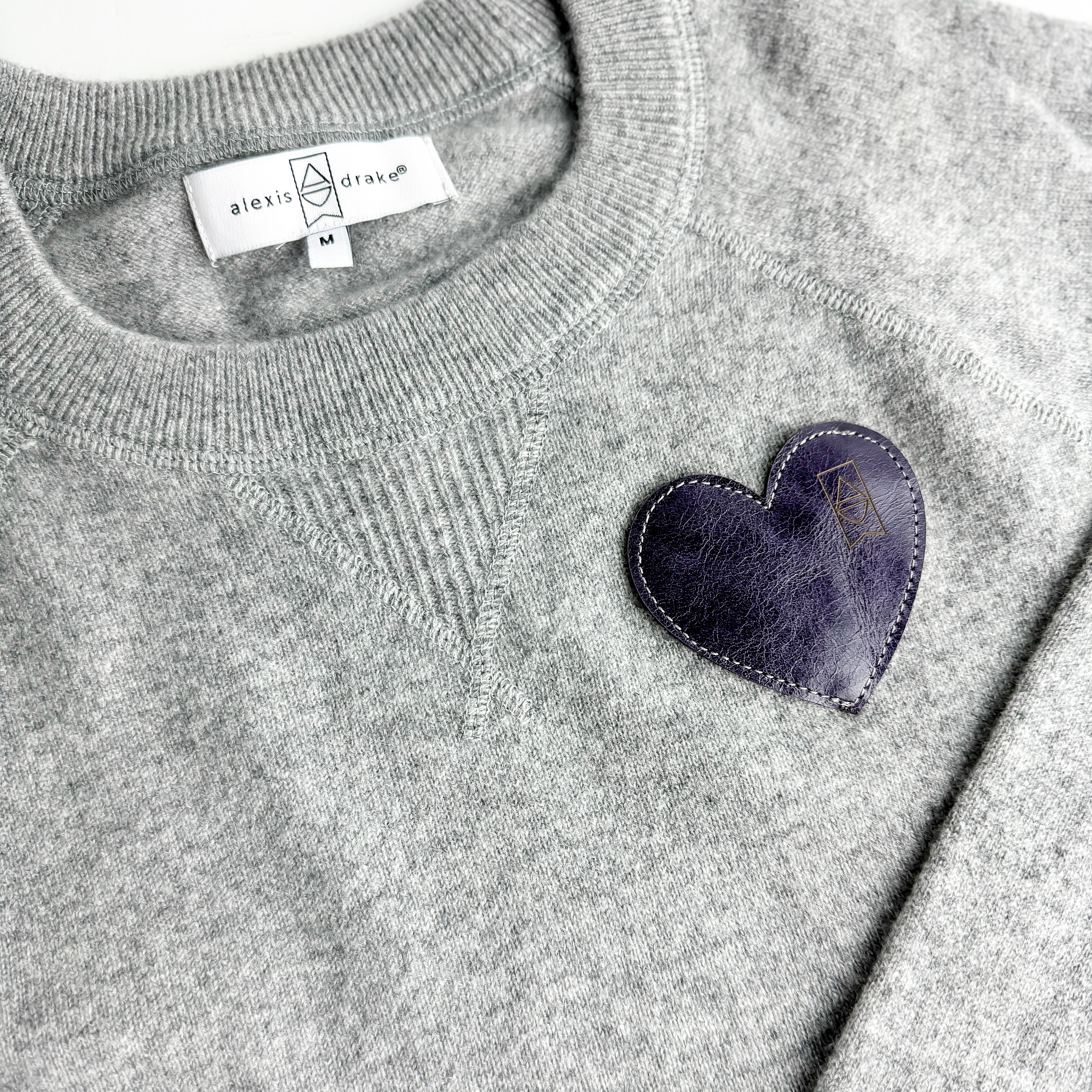 Cashmere + Cotton Collection | Fitted Cashmere Sweater | Heather Grey