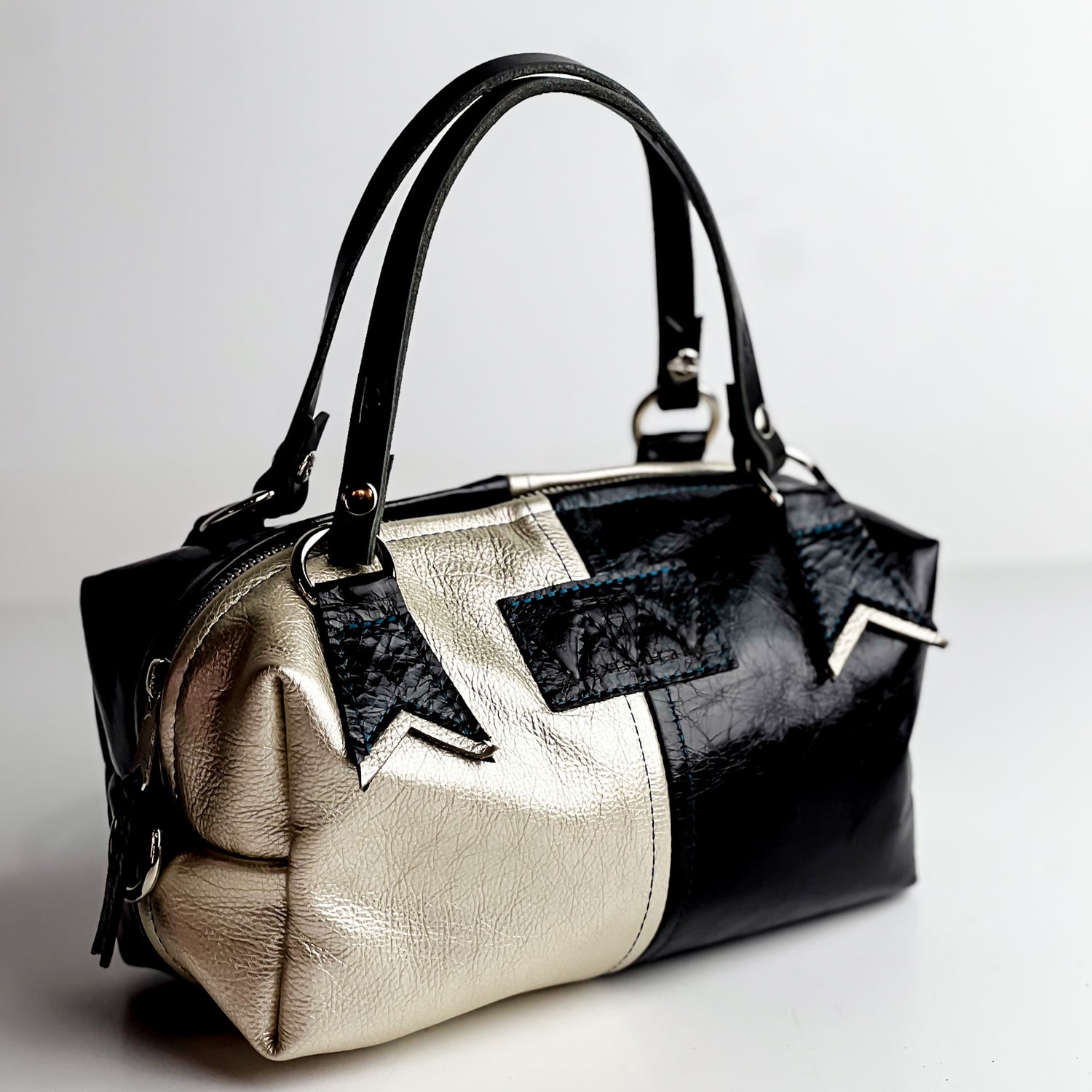 Holiday Collection | Dolly Satchel | Obsidian + Platinum