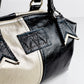 Holiday Collection | Dolly Satchel + Crossbody | Obsidian + Platinum