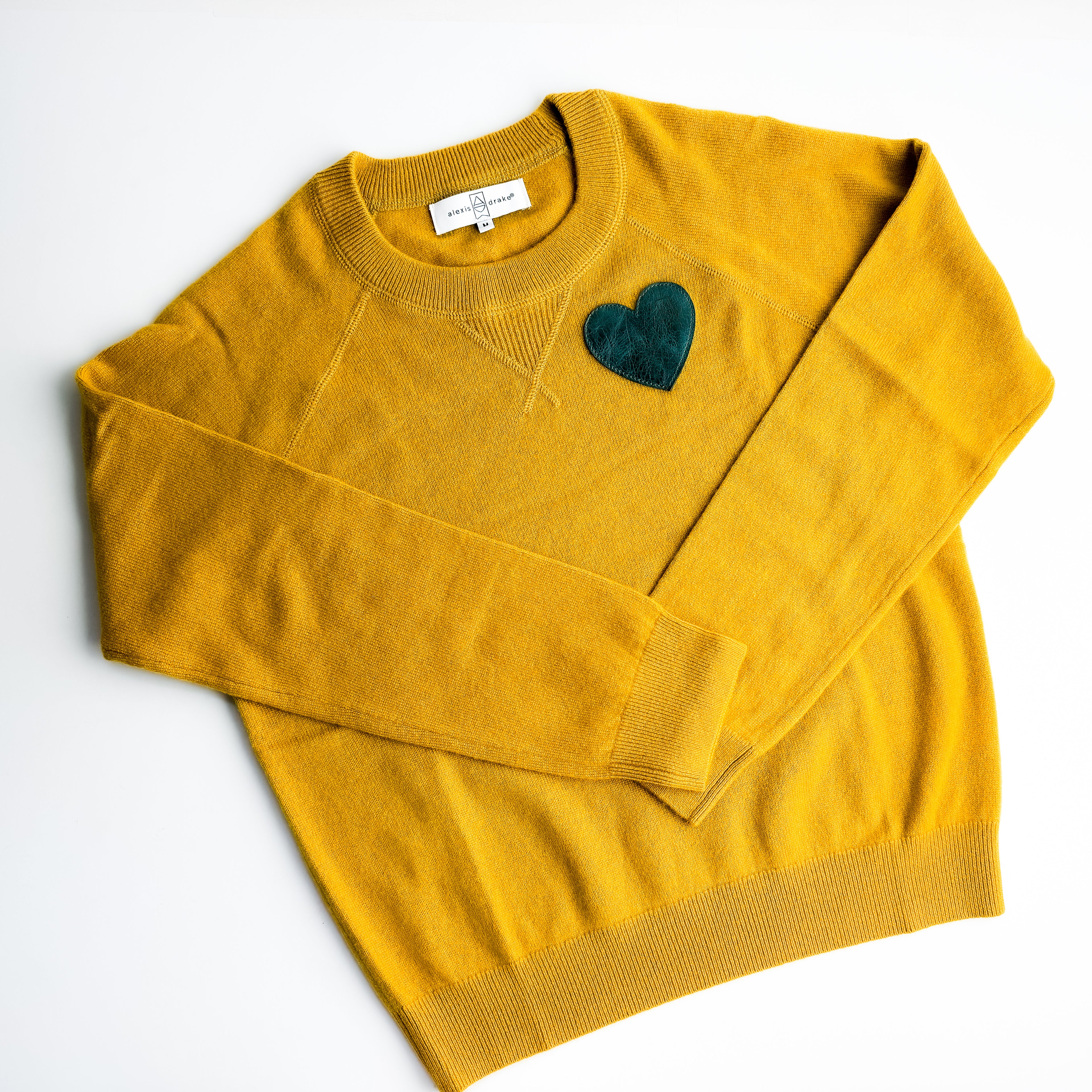 Cashmere + Cotton Collection | Fitted Cashmere Sweater | Mustard