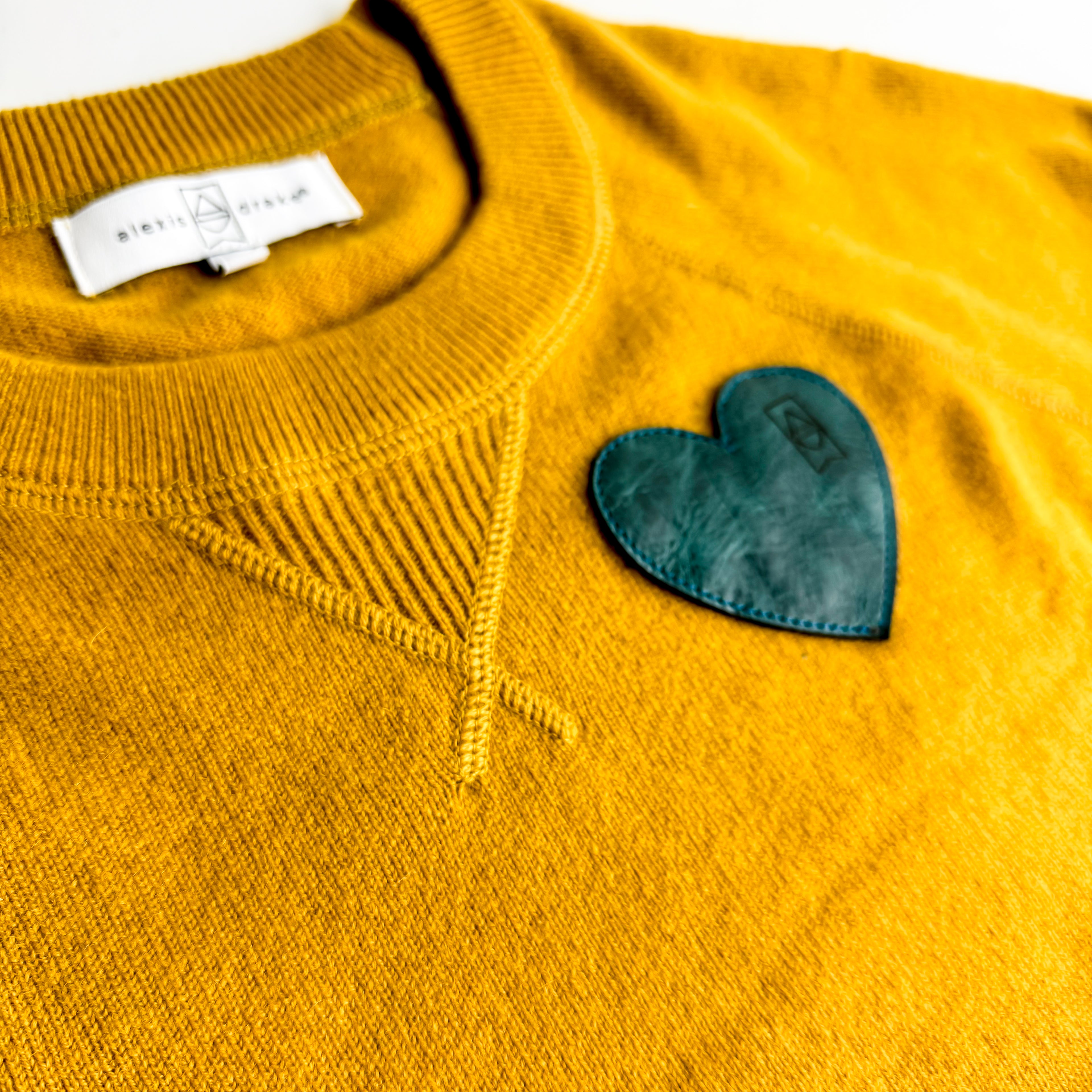 Cashmere + Cotton Collection | Fitted Cashmere Sweater | Mustard