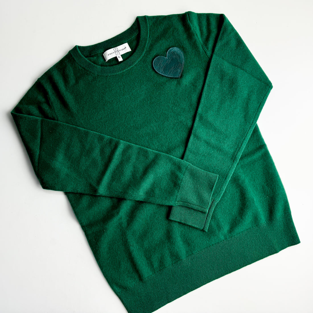 Cashmere + Cotton Collection | Cashmere Crewneck | Emerald