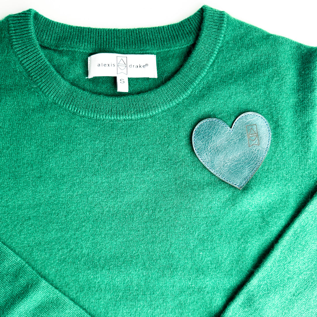 Cashmere + Cotton Collection | Cashmere Crewneck | Emerald