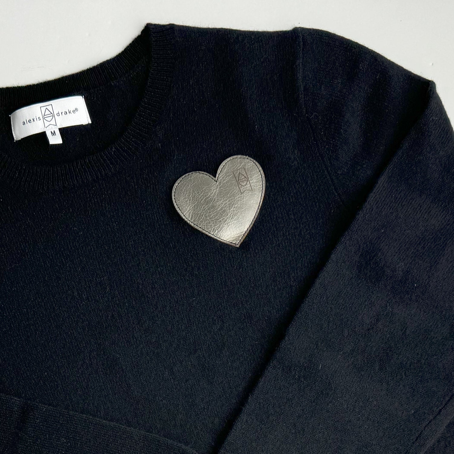 Cashmere + Cotton Collection | Cashmere Crewneck | Black