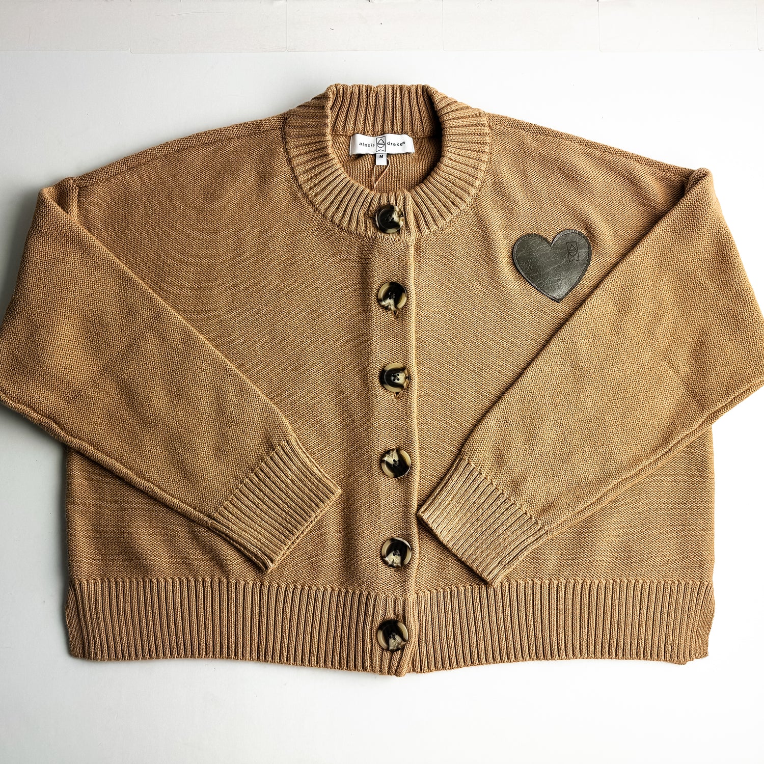 Cashmere + Cotton Collection | Button Cardigan | Camel