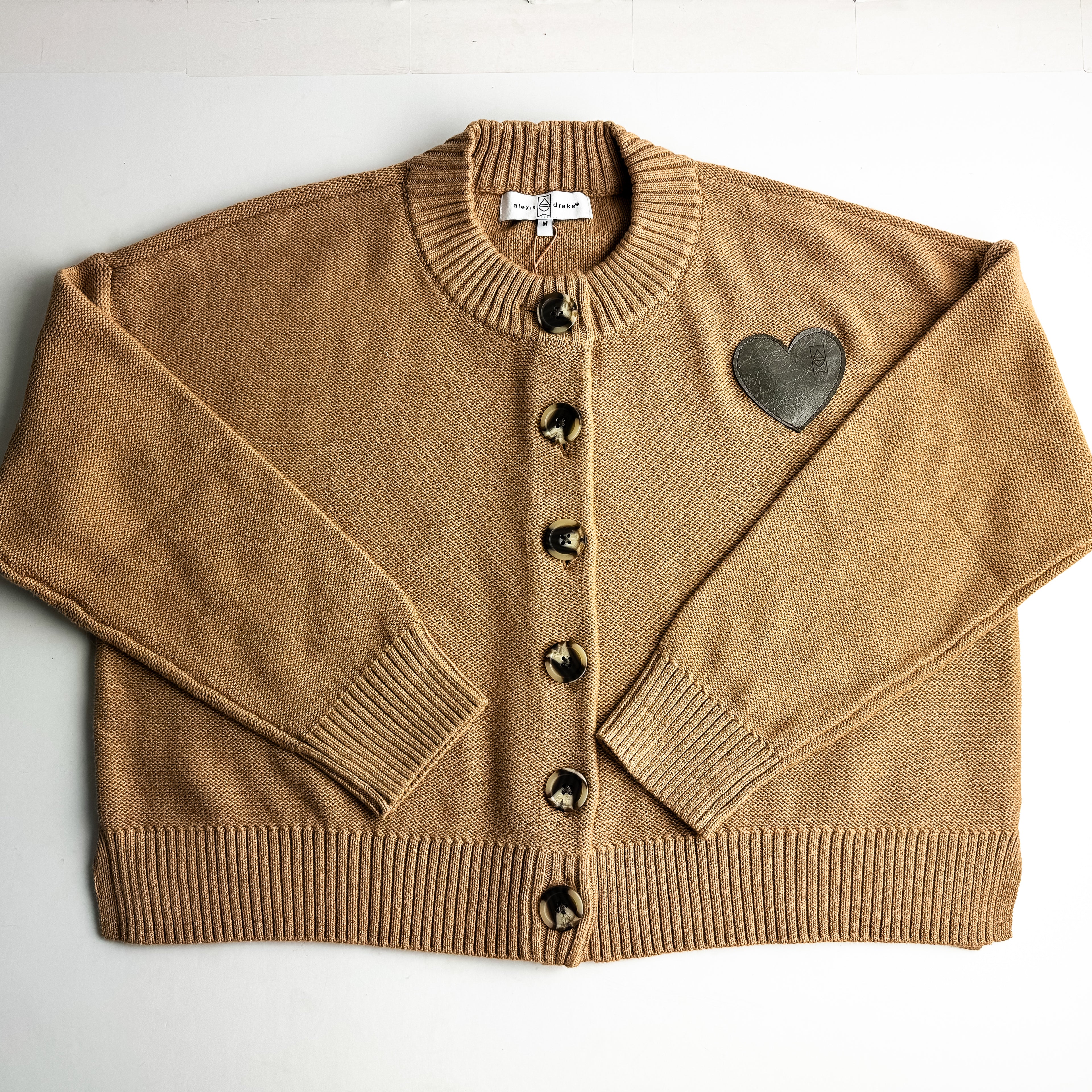 Cashmere + Cotton Collection | Button Cardigan | Camel