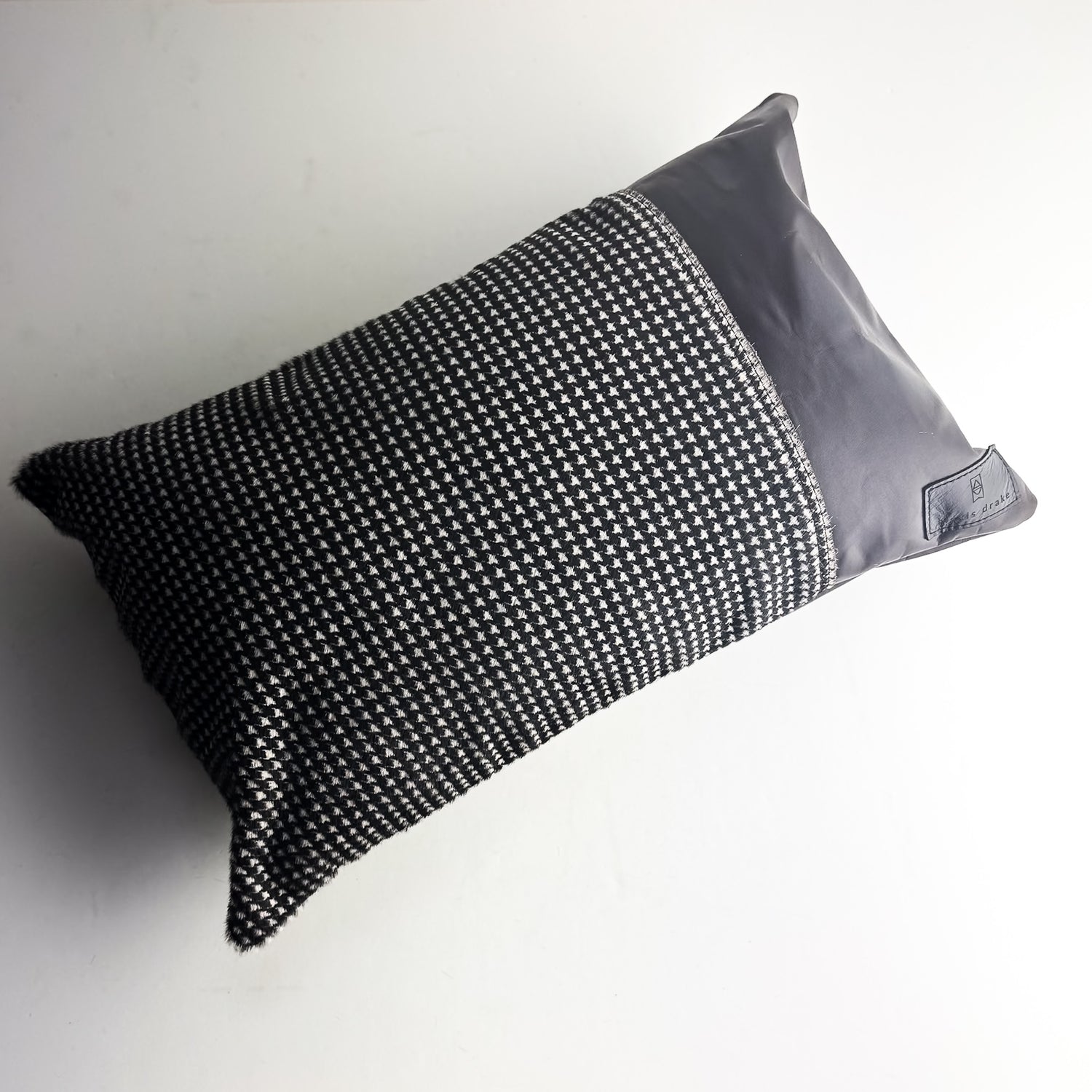 Home Collection | Small Lumbar Pillow | Houndstooth Hair-on-Hide + Rocky