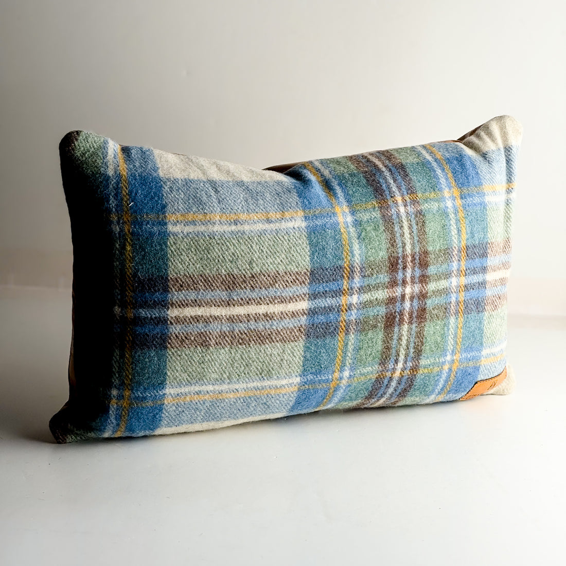 Home Collection | Small Lumbar Pillow | Plaid Wool + Butter