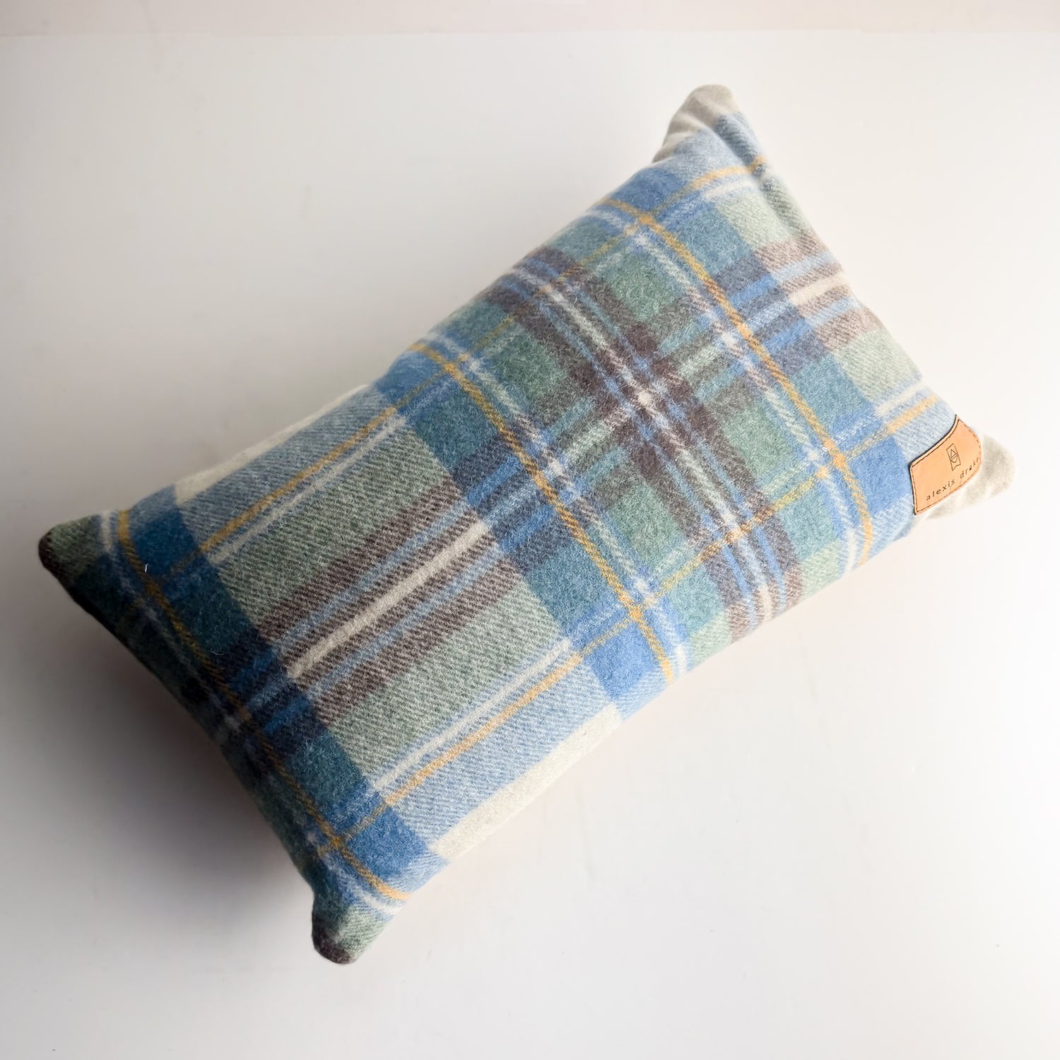 Home Collection | Small Lumbar Pillow | Plaid Wool + Butter