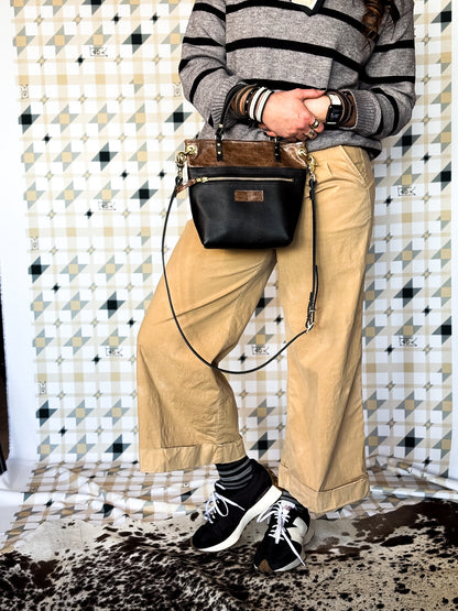 Blank Canvas Collection | Amika Satchel + Crossbody | Clay + Pebble Ink