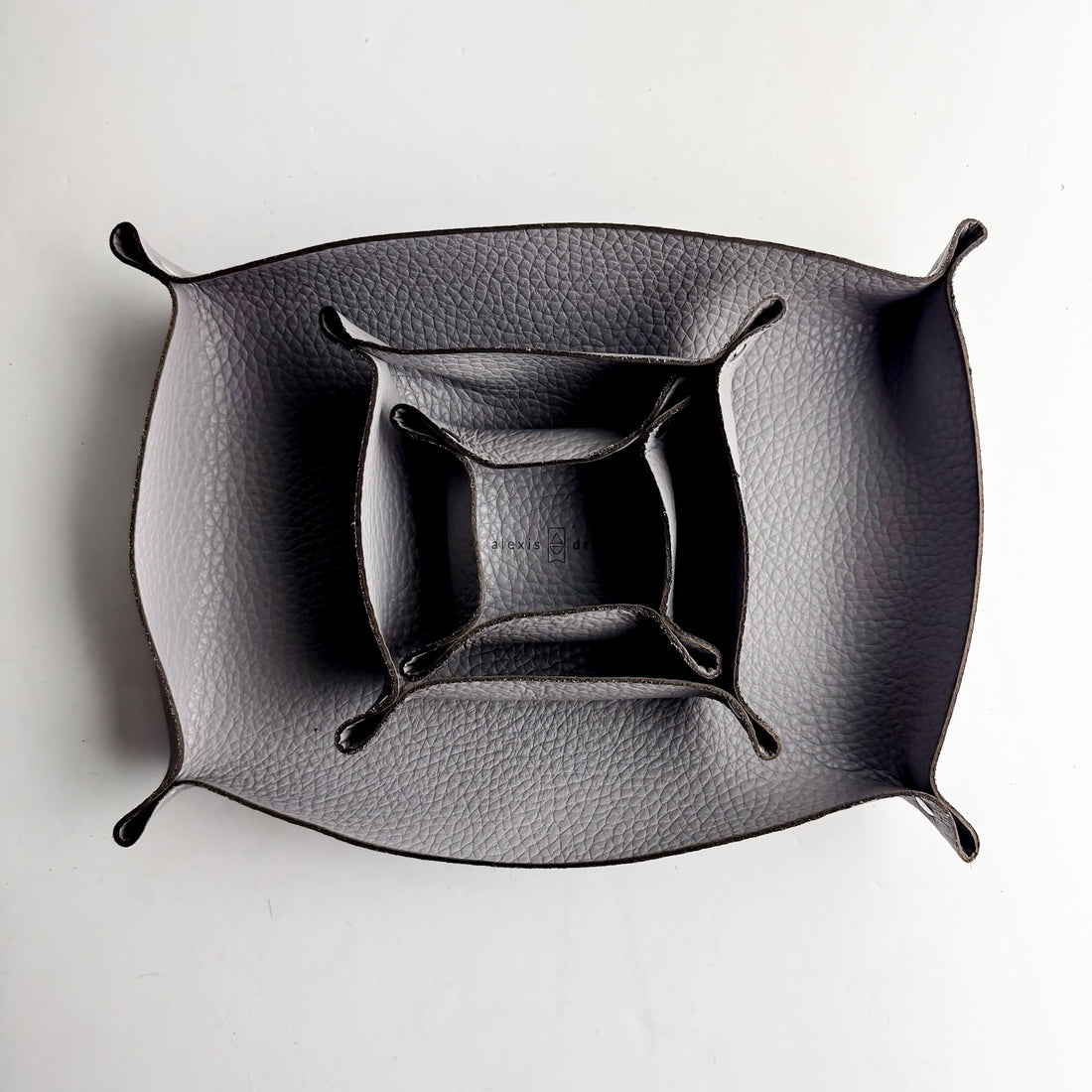 Home Collection | Leather Trays | Gray Pebble