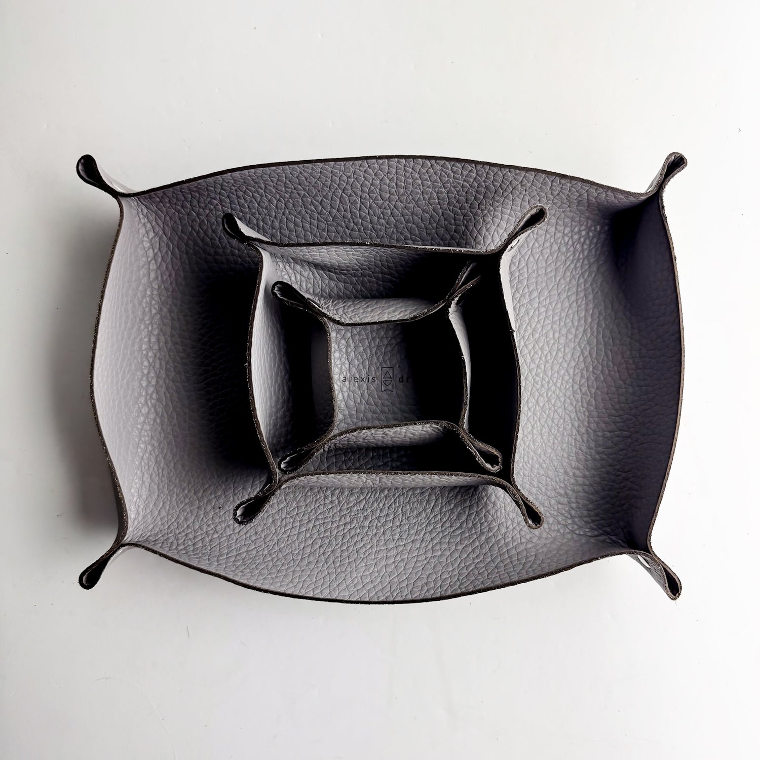 Home Collection | Leather Trays | Gray Pebble